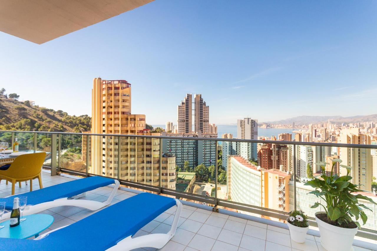 Skyline 10 Gran Terraza Privada Con Vistas Espectaculares Lägenhet Benidorm Exteriör bild