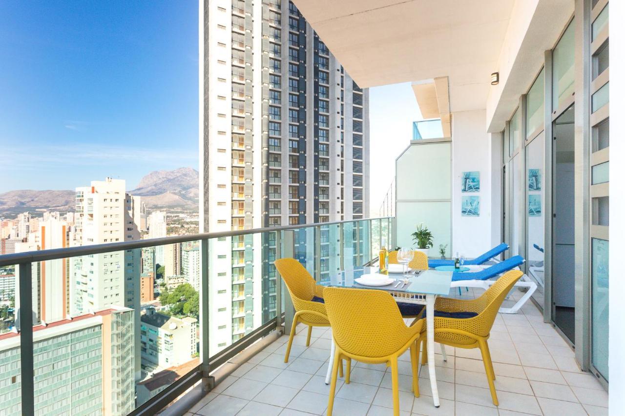 Skyline 10 Gran Terraza Privada Con Vistas Espectaculares Lägenhet Benidorm Exteriör bild