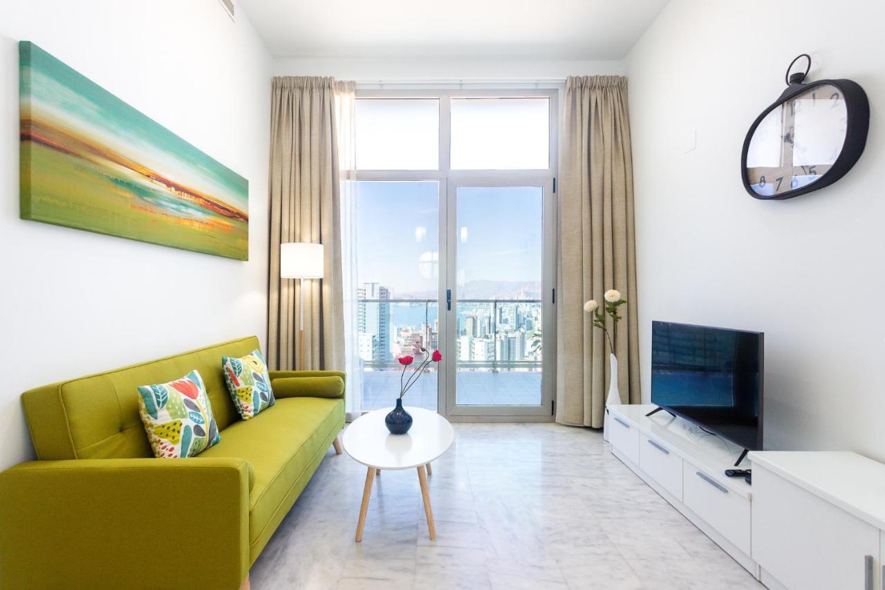 Skyline 10 Gran Terraza Privada Con Vistas Espectaculares Lägenhet Benidorm Exteriör bild